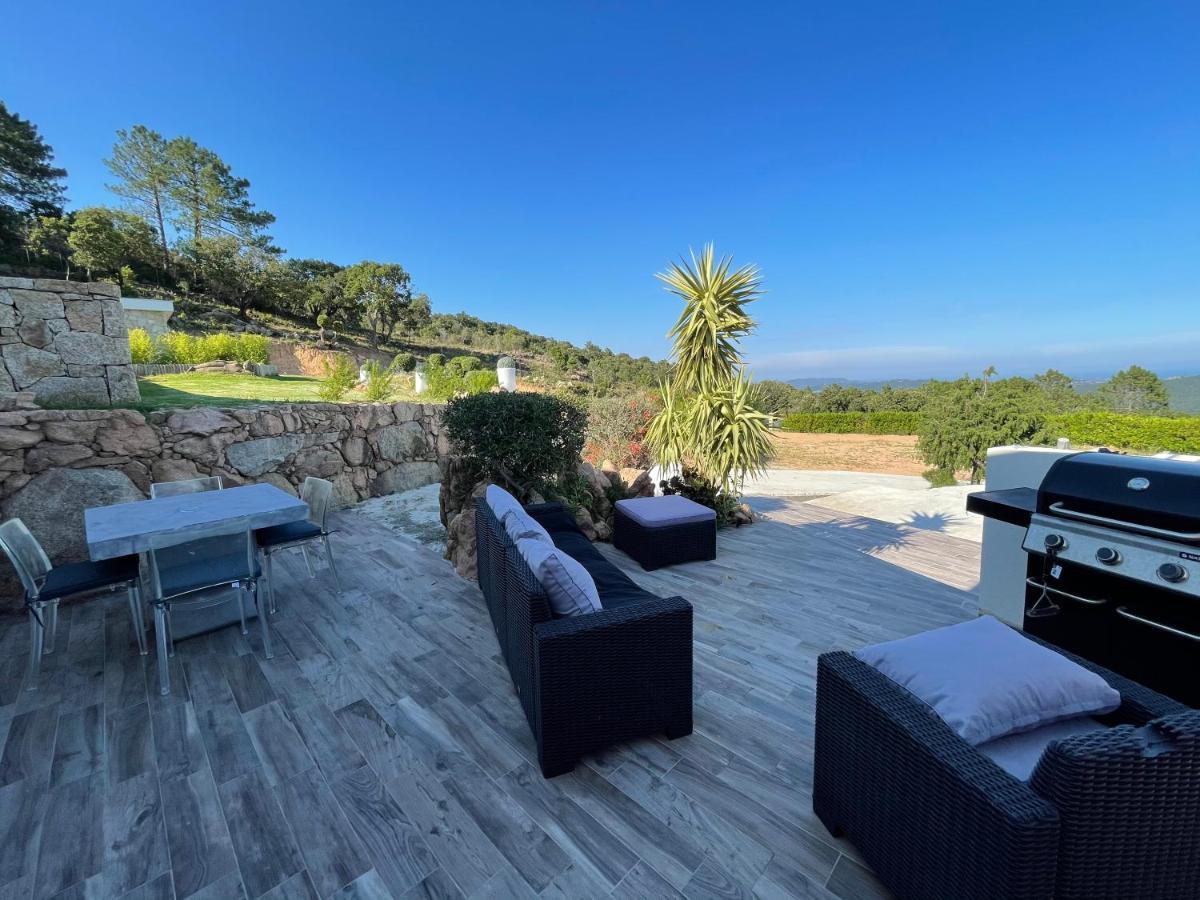 T2 rez de villa petite piscine privée Pascialella de Muratello vue mer Porto Vecchio Esterno foto
