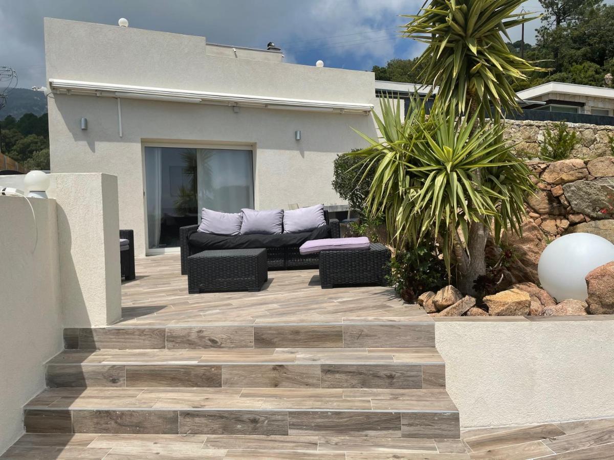 T2 rez de villa petite piscine privée Pascialella de Muratello vue mer Porto Vecchio Esterno foto