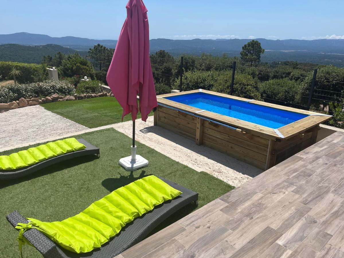 T2 rez de villa petite piscine privée Pascialella de Muratello vue mer Porto Vecchio Esterno foto